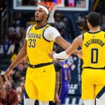 Pacers-center-Myles-Turner-33-and-Indianaguard-Tyrese-Haliburton-0-celebrate
